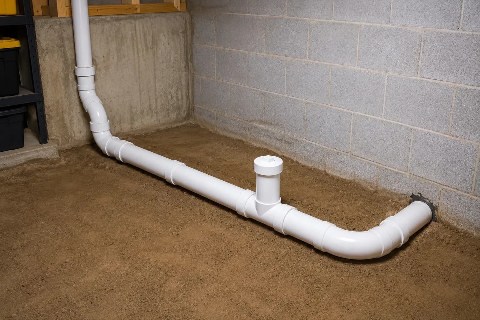 Completed drain line replacement in an Alpharetta, GA home