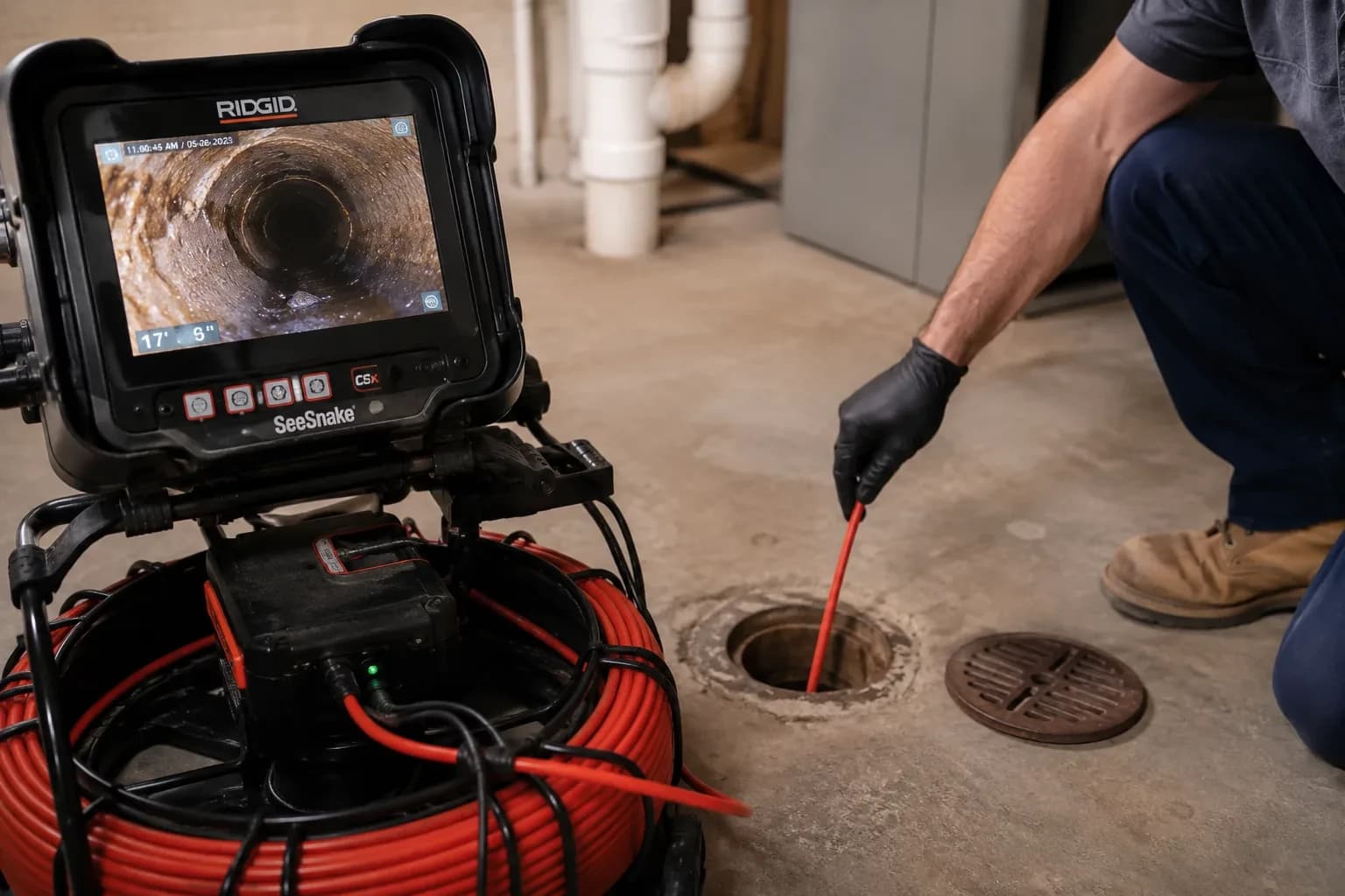 Drain camera inspection equipment used in Alpharetta, GA